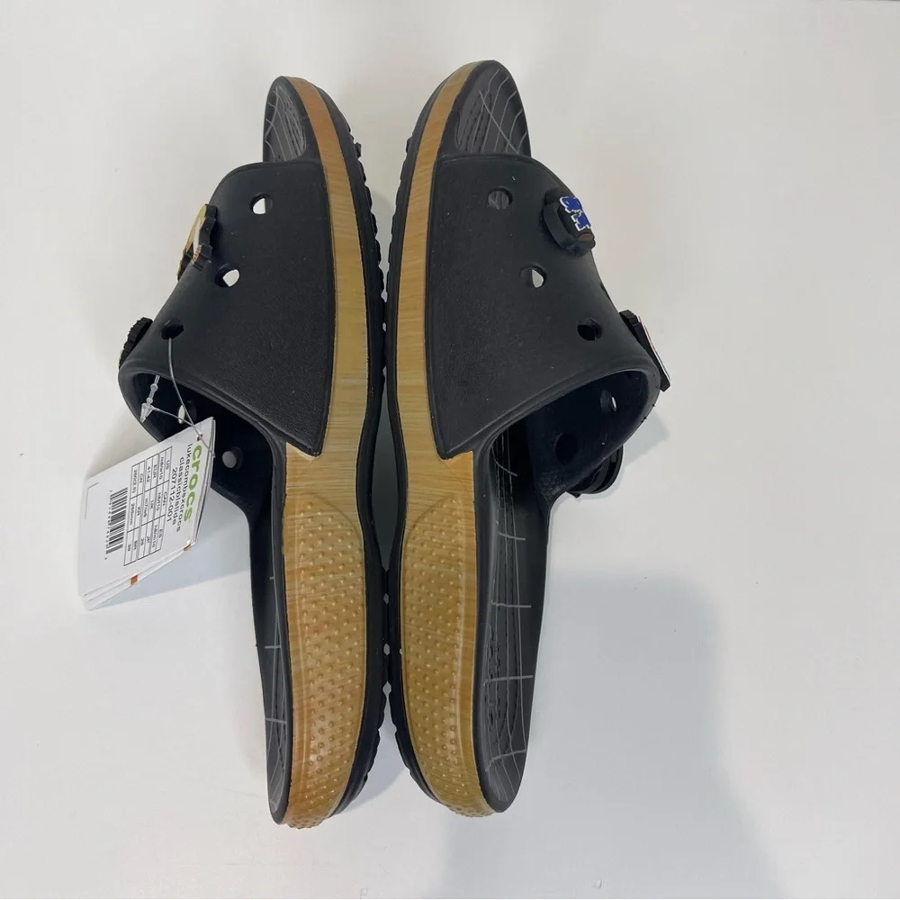 Luke Combs X Crocs Mens 8 Womens 10 Unisex Guitar Music Flag Beer Slides Sandals